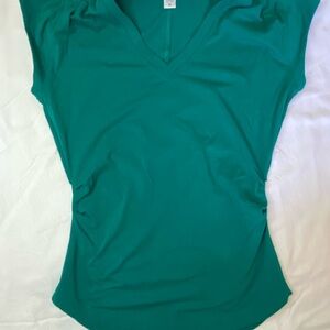 Athleta Teal V-Neck Blouse